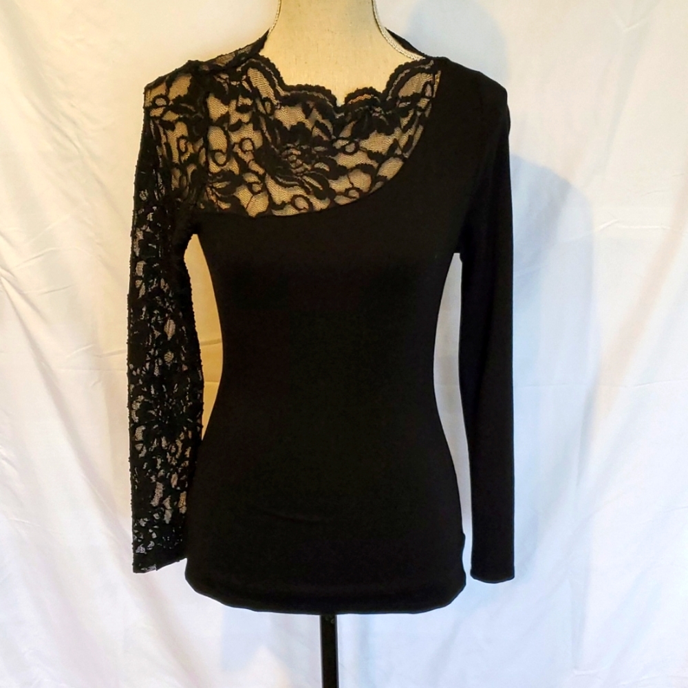 Black lace top